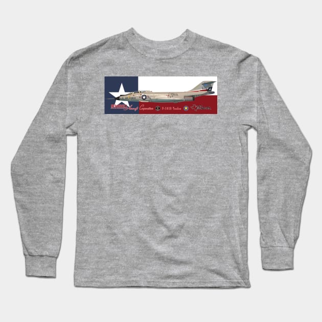 McDonnell F-101B Voodoo 111st FIS Texans Long Sleeve T-Shirt by John_Matthews_Art